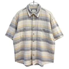古着 ユーロ ビンテージ 半袖 シャツ ベージュ グレー