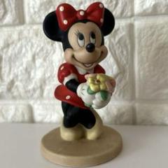【フロリダ ディズニーワールド】陶器 フィギュア ミニー 花束 レア WDW