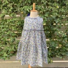 ワンピース　花柄　リボン　100