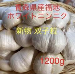 新物 青森県産福地ホワイトニンニク 双子粒1200g