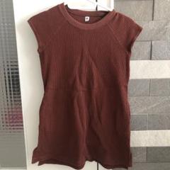 UNIQLO 110サイズ ブラウン ノースリーブワンピース