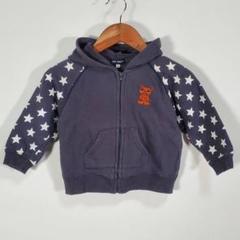 ベビー CRT NAVY パーカー グレー デザイン 刺繍 星 普段使い95cm