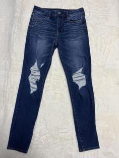 アメリカンイーグル　HI-RISE JEGGING ダメージデニム　US 8