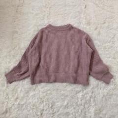 アメリカンホリック ローゲージニット 前後2way 暖かい 綿 ピンク M