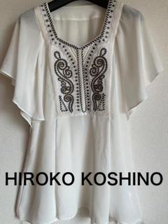 【本日特価】 ホワイト KOSHINO HIROKO ブラウス 38 トップス チュニック トップス
