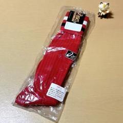 未使用★アシックス★サッカーソックス★レッド★19～21cm★asicsのサムネイル