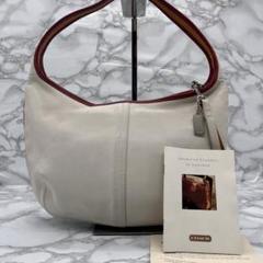 希少色✨vintage coach old hobo bag White