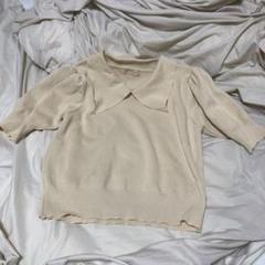 B a b ベージュ 半袖ニット