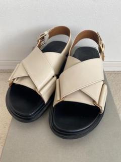 関税込【MARNI】クロスストラップ デニムサンダル468 ブルーデニム クリスクロスサンダル | Marni