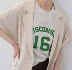 スローブイエナ完売SLOBE IENAレーヨンリネンハーフスリーブ