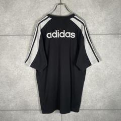 old adidas　Tシャツ　両面刺繍　アームライン　汎用性高め　バックロゴ