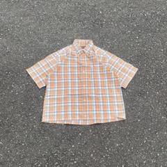 90's old uniqlo レッド ギンガムチェック 短丈 ボックス シャツ 90's old uniqlo レッド ギンガムチェック 短丈 ボックス シャツ