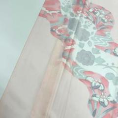 付け下げ　刺繍　夏用　絽　花模様　花影　着物　042a p 付け下げ 刺繍 夏用 絽 花模様 花影 着物 042a p