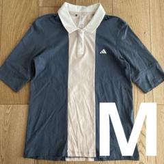 adidas ゴルフポロシャツ グレー ピンク Mサイズ