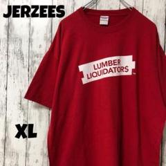 JERZEES アメリカ古着 ビッグプリント レッド Tシャツ XL メンズ