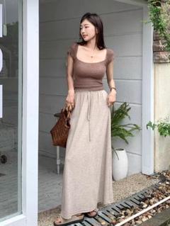 夏のロングスカート✨シンプルで楽ちん普段着コーデ