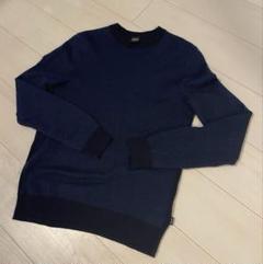 Hugo Boss ダークネイビー ローゲージ サマーニットItaly製 Hugo Boss Finest Italian Yarn Navy Crewneck Sweater SMALL | eBay