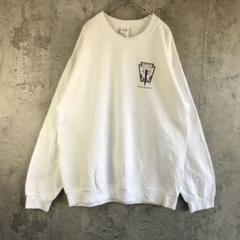 Y3095古着　トレーナー　スウェット　バックプリント　白　90s Y2K