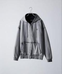 新品★CLEL ヘビーウェイトロゴ刺繍フルジップパーカー XS ホワイト系 早い者勝ち 希少品 CLEL ヘビーウェイト ロゴ刺繍フルジップ