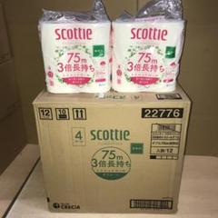 スコッティ フラワーパック 3倍長持ち トイレット4ロール ダブル×12パックのサムネイル