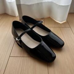 ★新品未使用【metoka】メリージェーンエナメルパンプス　ブラック　23.5 ☆新品未使用【metoka】メリージェーンエナメルパンプス