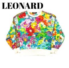 LEONARD レオナールカラフルスポーツモチーフトップス 高級】奇抜 LEONARD レオナール スポーツ タンクトップ 花柄