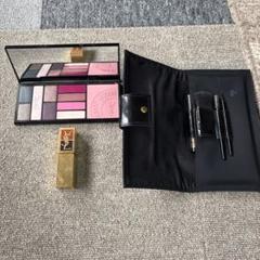 今だけ☆SAINT LAURENT 三つ折り財布 グレー Diorリップセット