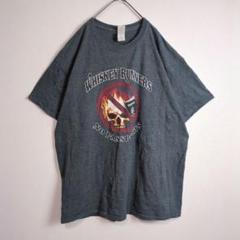 Tシャツ (XL) 大きいサイズ 両面プリント ゆるダボ グレー系 古着