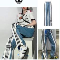 【未使用に近い】adidasoriginals アディブレイク デニムパンツ L ☆adidas originals☆ アディブレイク デニム 2-In-1 パンツ