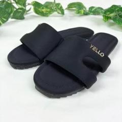 YELLO イエロ 未使用品 クリスタル フラット サンダル トング