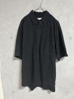 日本製【H BEAUTY&YOUTH】ブラックデニムシャツ　長袖シャツ　M エイチ ビューティーアンドユース H BEAUTY&YOUTH 20AW 日本製