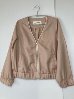Ray BEAMS ノーカラージャケット サーモンピンク美品　薄手のサムネイル