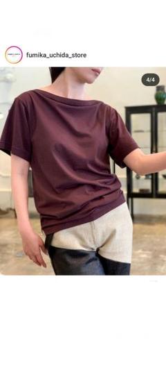 フミカウチダオレンジ 半袖 Tシャツ ウエストリボン付き