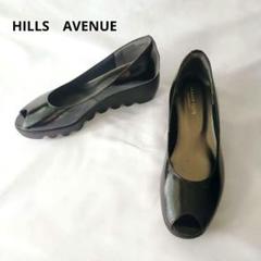 【未使用品】HILLS AVENUEウェッジソールパンプス ブラック23.5cm ヒルズアヴェニュー HILLS AVENUE エミリー （ブラック） -靴