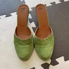 HENRY CUIR アンリークイールオーストリッチフラットシューズ24cm