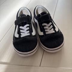 VANS キッズスニーカー ブラック/ホワイト17センチ