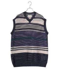ヨーク YOKE BORDER MESH KNIT VEST
