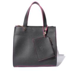 ⚫︎中古 GILLI ジリ スウェードレザーフリンジビジュー付ハンドバッグ 黒 ⚫︎中古 GILLI ジリ スウェードレザーフリンジビジュー付