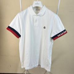 【本物】【最安値】MONCLER モンクレール袖レタリング半袖ポロシャツS