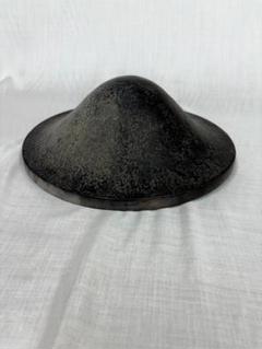 陣笠 木製 武具 骨董 ほぼ無補修のオリジナル状態の陣笠（平陣笠・木製）