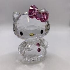○136　SWAROVSKI スワロフスキー ハローキティ　ピンクリボン　置物 SWAROVSKI ［飯能本店］SWAROVSKI スワロフスキー ハローキティ