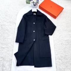 極美品✨エルメス ダブルフェイス レザーベルト オーバーサイズロングコート 40 極美品✨エルメス ダブルフェイス レザーベルト オーバーサイズ