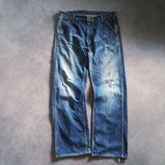 最終価格 エイジング 鬼ヒゲ クラッシュ Lee デニム ペインターパンツ XL 最終価格 エイジング 鬼ヒゲ クラッシュ Lee デニム ペインター