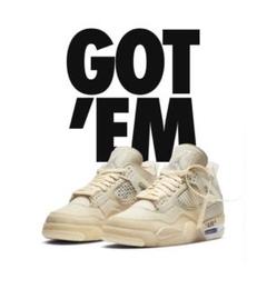 ウィメンズ エアジョーダン 4 Off-White 23センチ