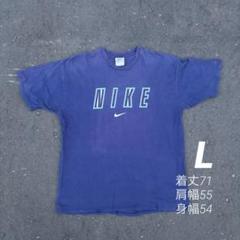OLD NIKE 90s Tシャツ 白タグ Y2K ネイビー Lサイズ