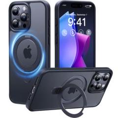 《ブラック》iPhone15pro用ケースワイヤレス充電対応