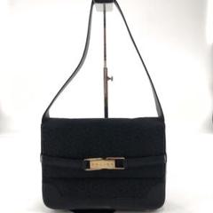 完全品✨セリーヌ ショルダー バッグ C カーフレザー 金具 ブラック ...