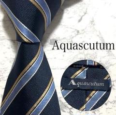 Aquascutum ネクタイ レジメンタル ネイビー
