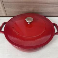 STAUB 鋳鉄 両手鍋 レッド 24㎝ - メルカリ