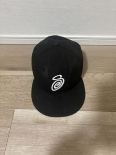 最終値下　正規品　美品　STUSSY✖️NEW ERA コラボブラックキャップ STUSSY ステューシー キャップ 帽子 ニューエラ Authentic